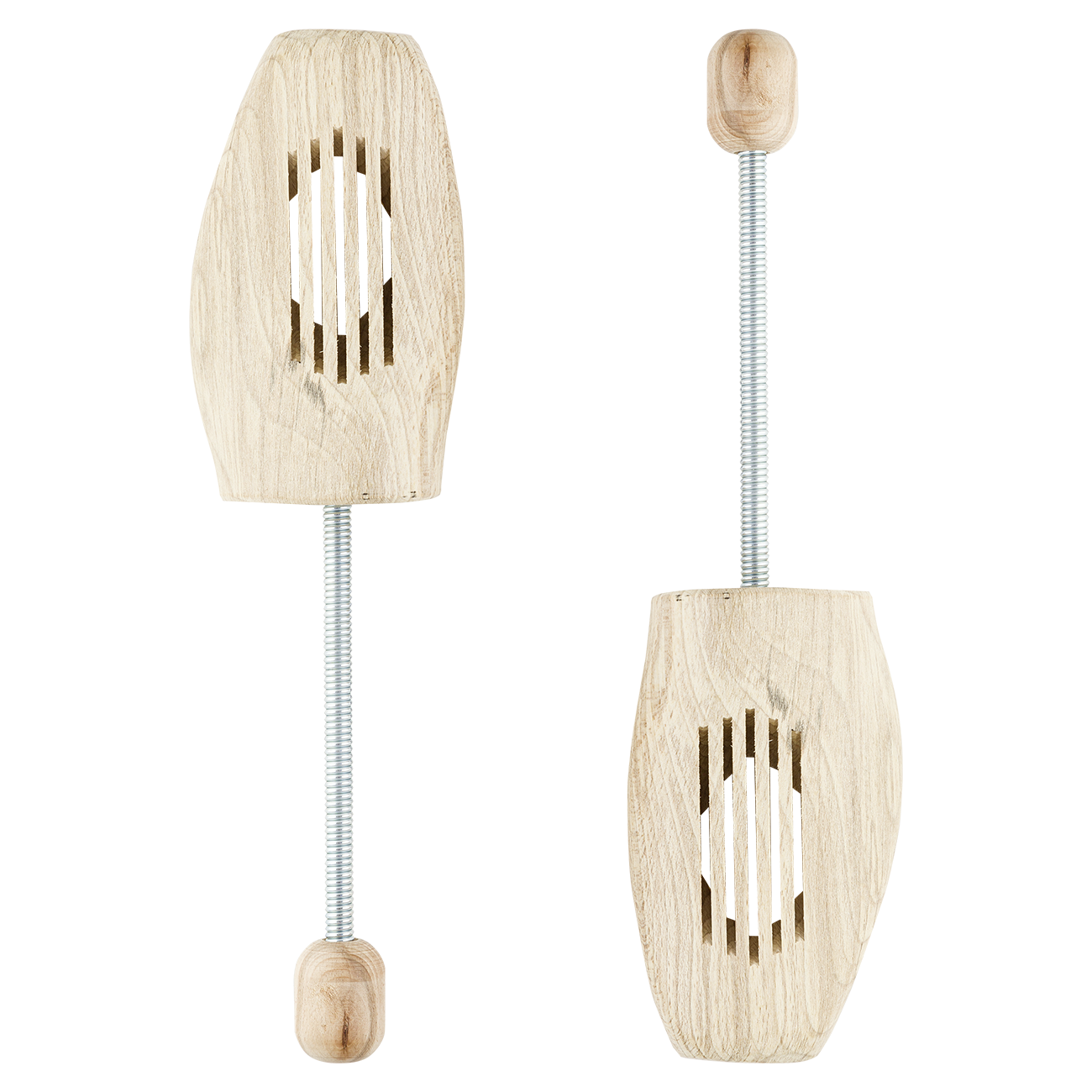 BERGAL BUCHENHOLZ SCHUHSPANNER MIT SPIRALFEDER - FORM "KARREE"