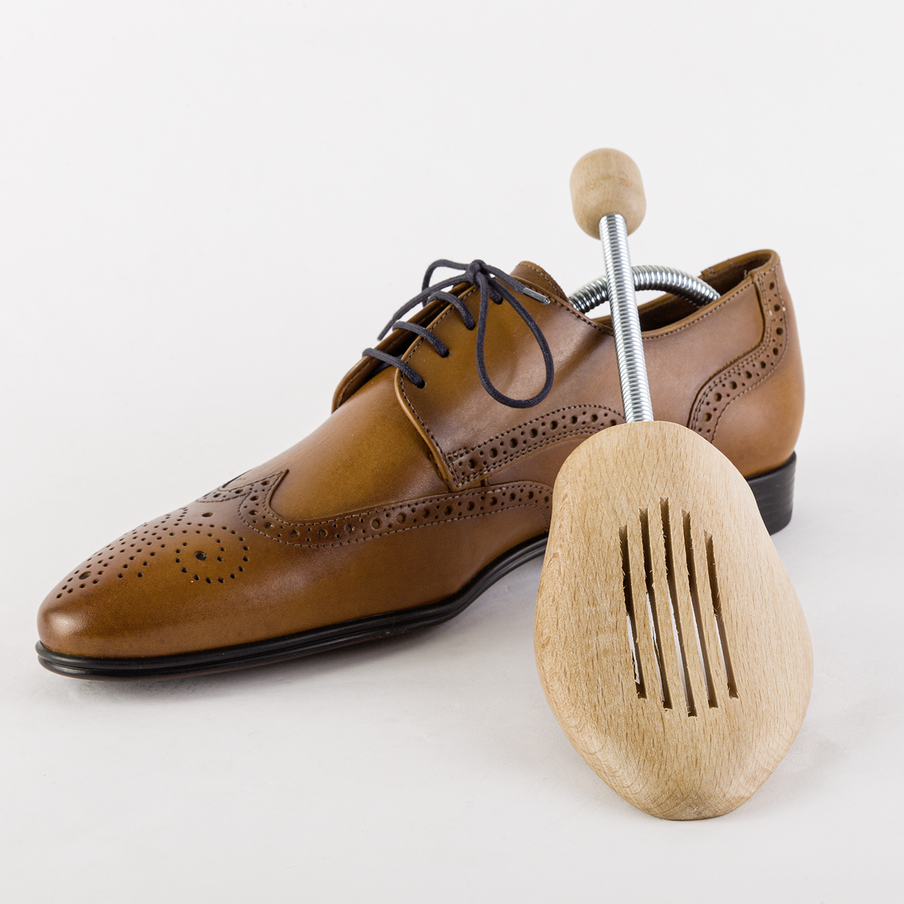 BERGAL BUCHENHOLZ SCHUHSPANNER MIT SPIRALFEDER - FORM "UNIVERSAL"